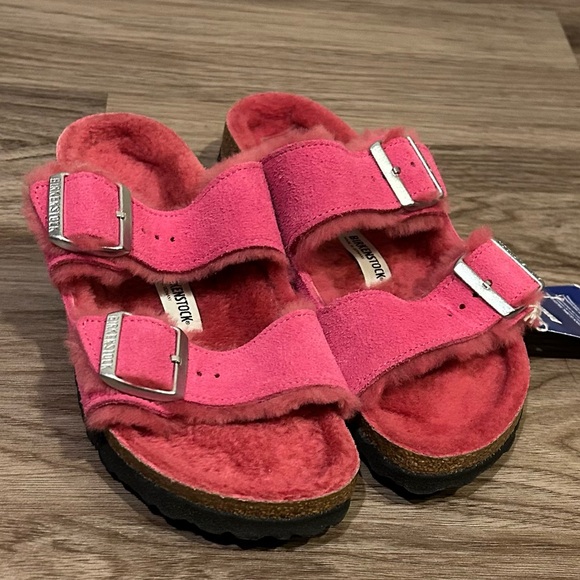 Birkenstock Arizona Shearling - Suede Shoes - Picture 5 of 12